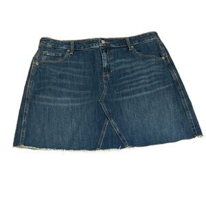 NWT Old Navy Denim Blue Jean Skirt Size 16 Women's Zip Front